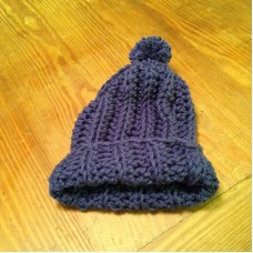 Chunky crocheted extreme slouchy pom pom hats. Can also be worn with the brim lo  eb-45762242